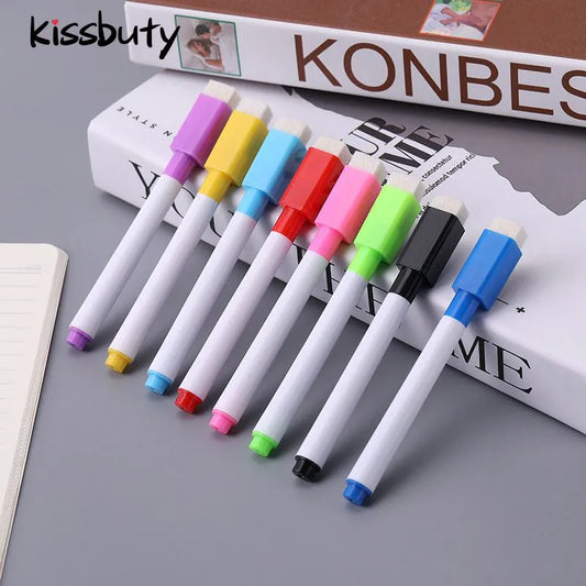 8 Colour Erasable Whiteboard Marker Set