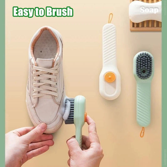 Shoe Cleaning Brush With Automatic Wash Liquid Dispenser (Pack Of 2)