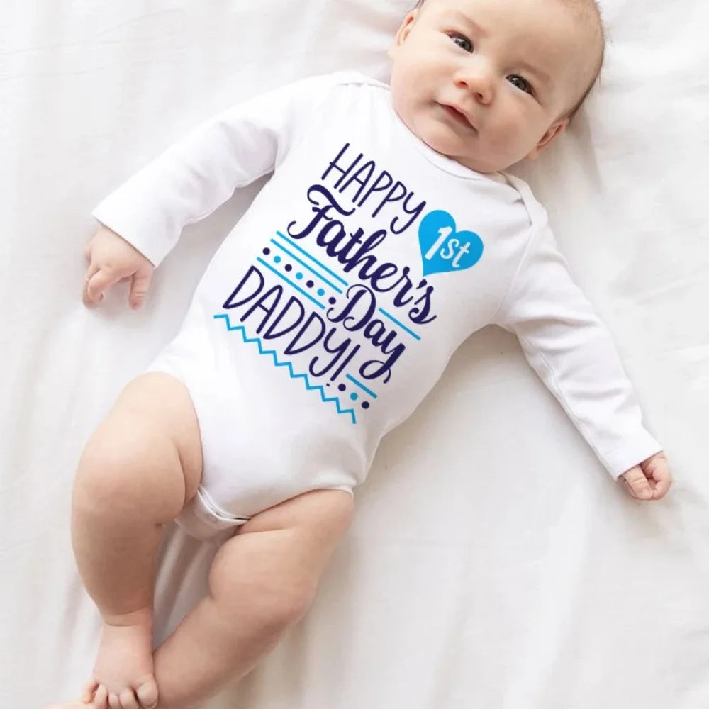 “Happy First Father’s Day” Baby Romper / Baby Grow