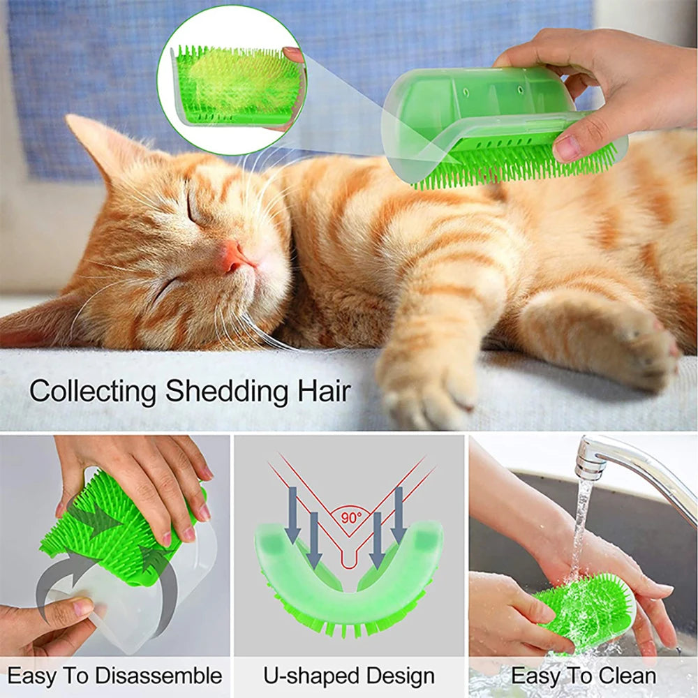 Attachable Corner Self-Grooming Pad For Cats