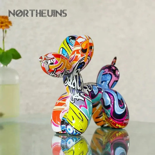 Graffiti Balloon Dog Figurine