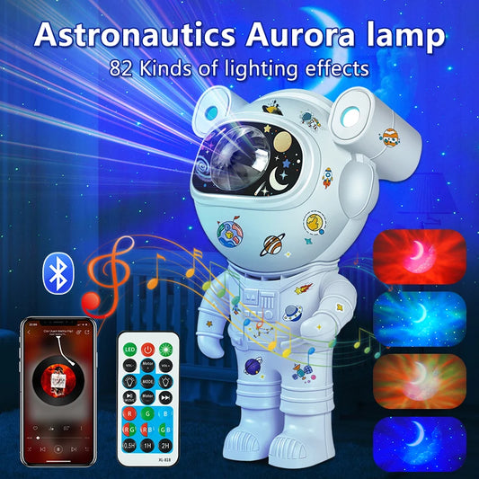 Child's Astronaut Star Projector Night Light with Remote Control