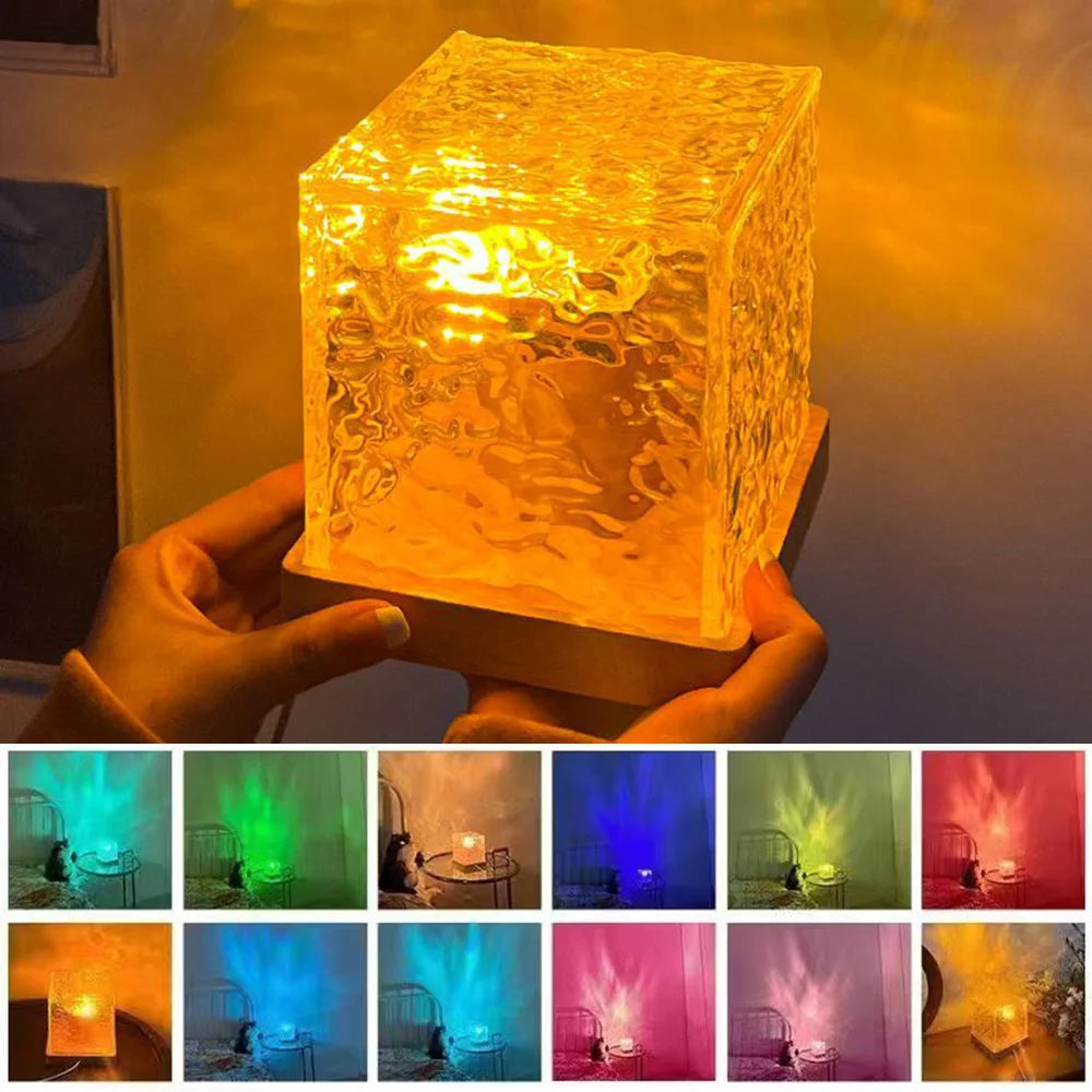 Rotating Water Ripple Night Light Projector