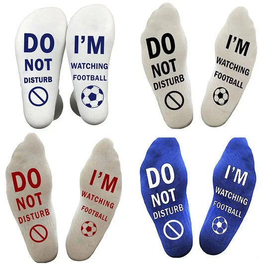 “Do not disturb, I’m watching football” Novelty Socks