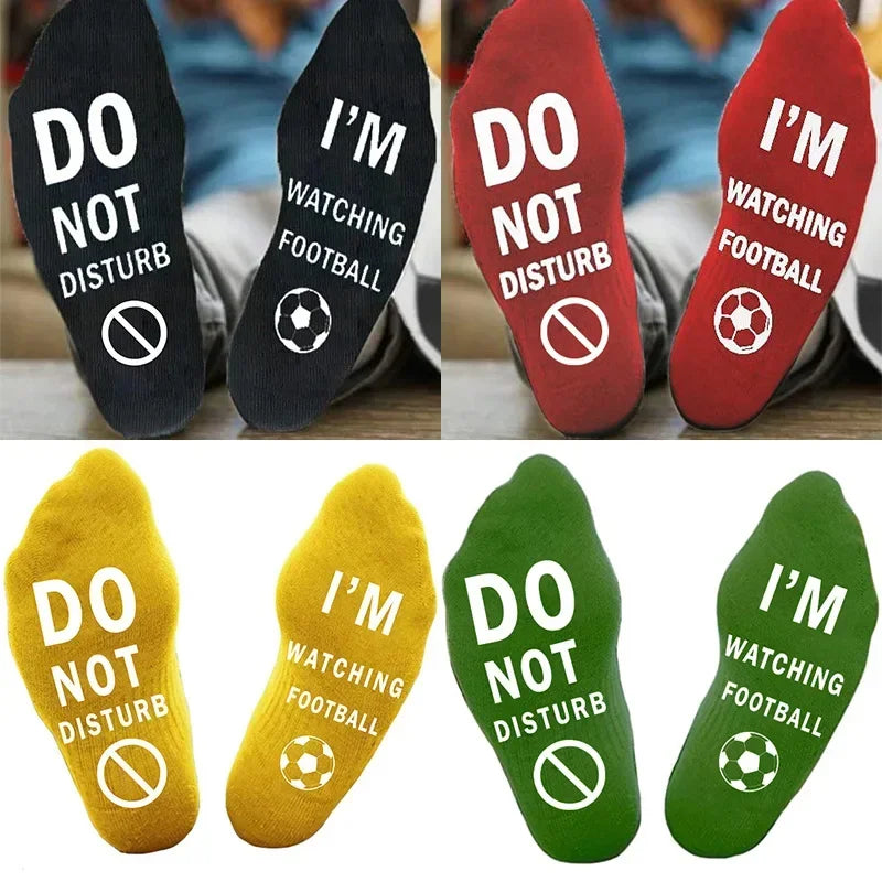 “Do not disturb, I’m watching football” Novelty Socks